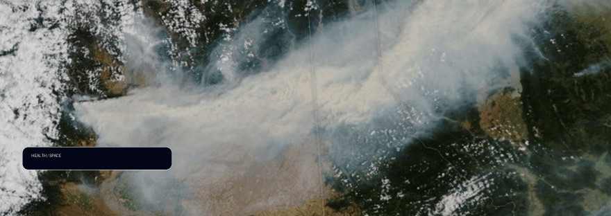 Smoke Streams Across Eastern Washington illustration