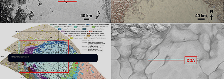 Liquid nitrogen may have recently flowed across Pluto's heart-shaped glacier illustration