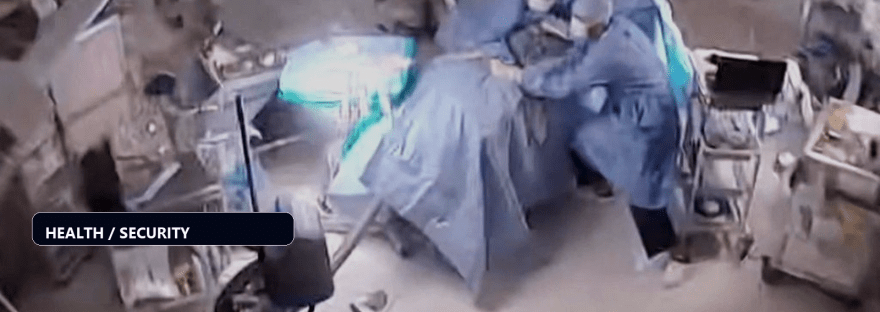 Moment earthquake shakes hospital operating room in Japan illustration